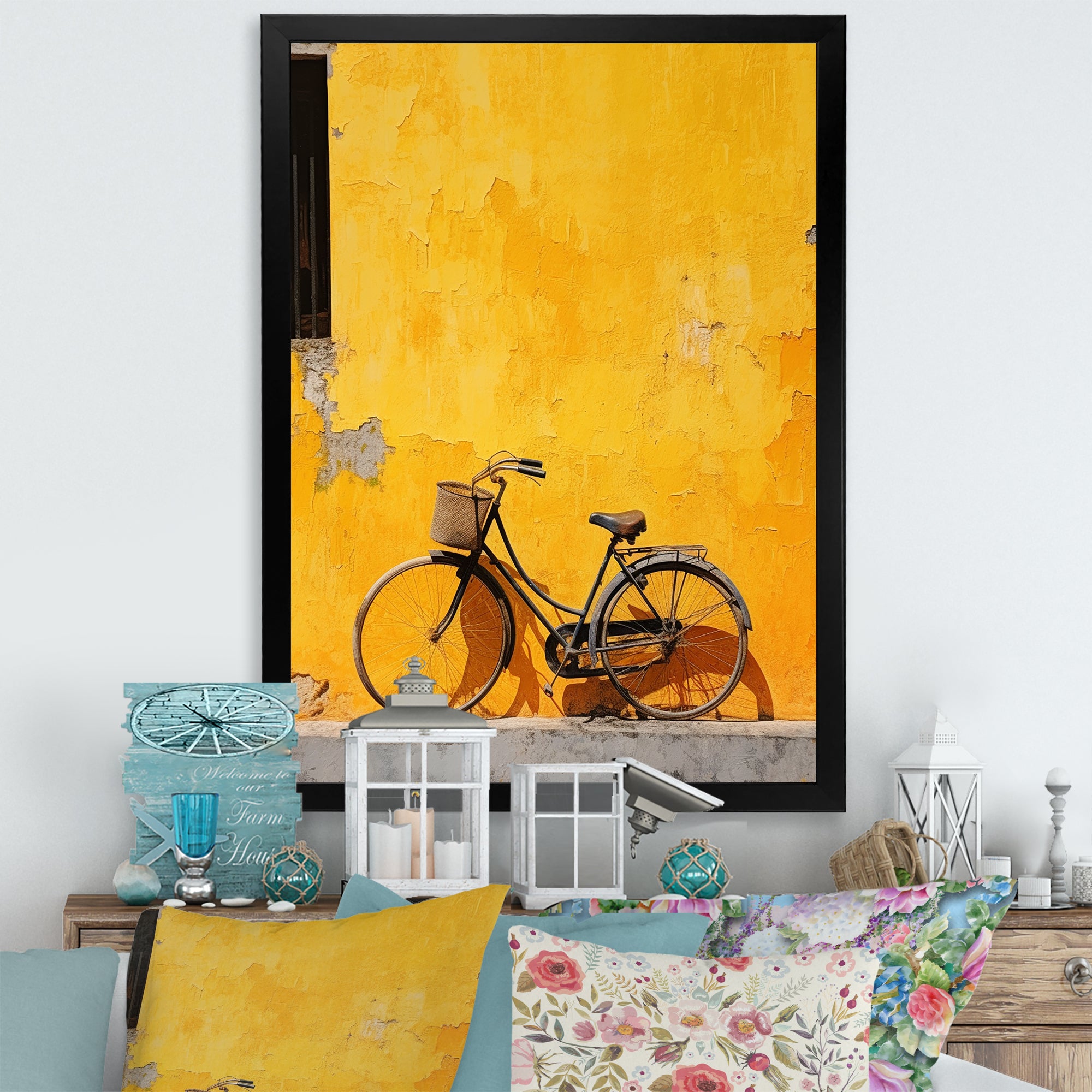 Lemon Leisure Bicycle - Bicycle Canvas Wall Art