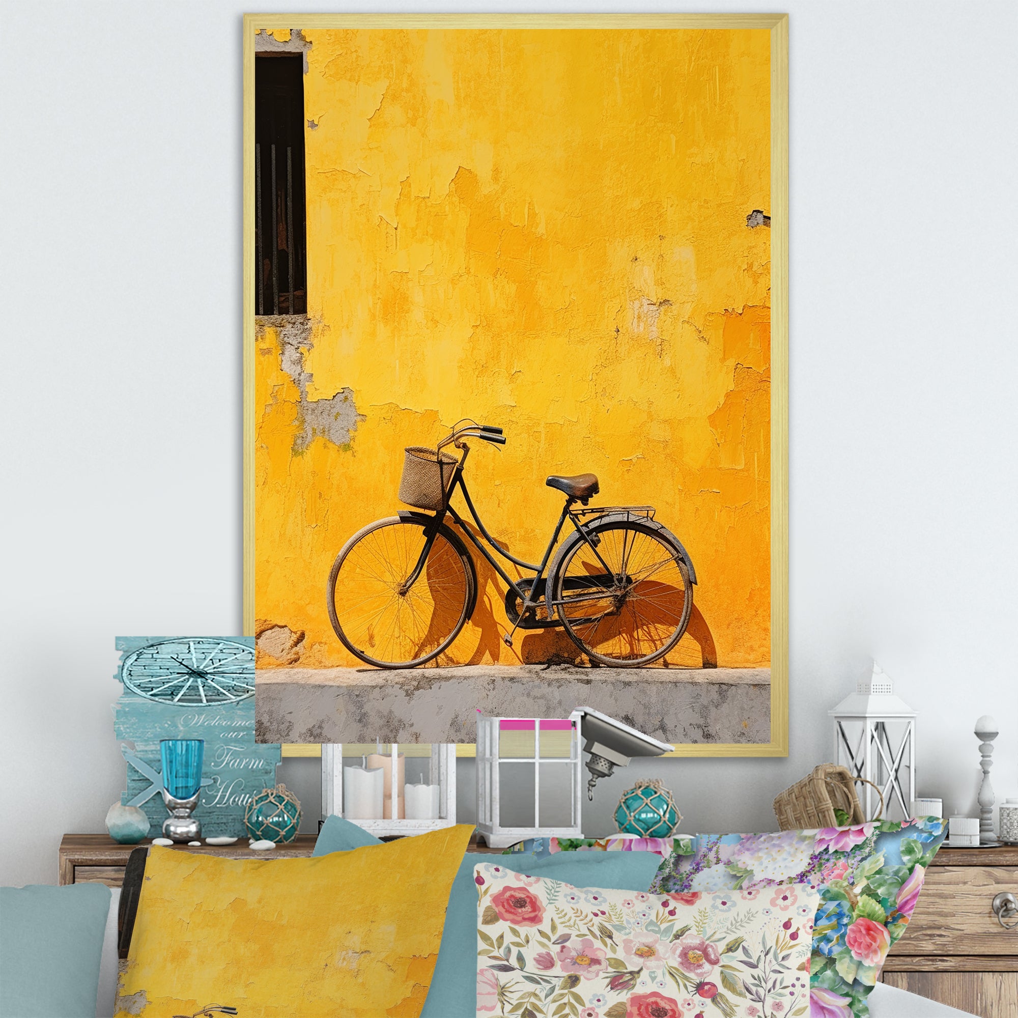 Lemon Leisure Bicycle - Bicycle Canvas Wall Art
