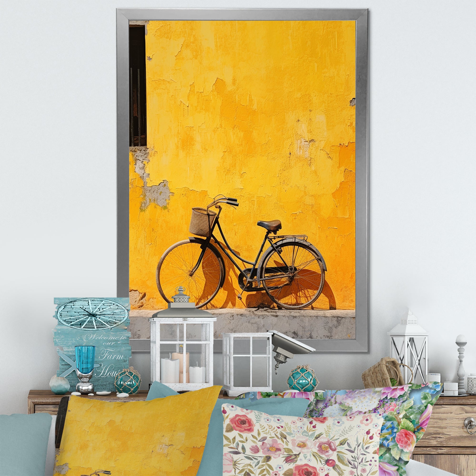 Lemon Leisure Bicycle - Bicycle Canvas Wall Art
