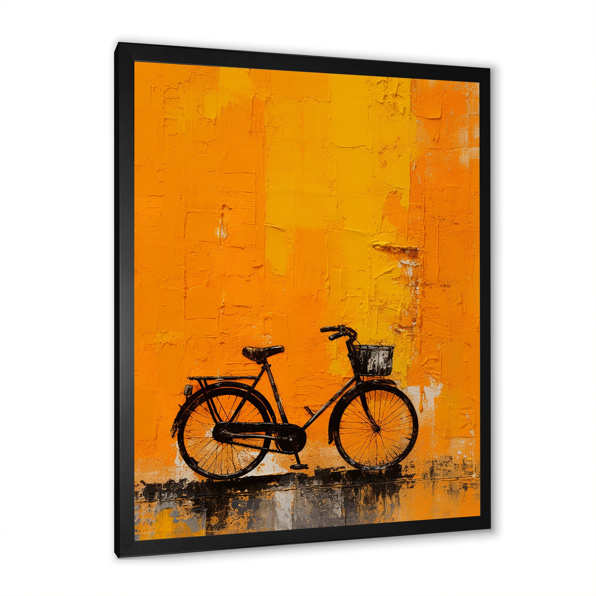 Bicycle Orange Odyssey - Bicycle Canvas Wall Art