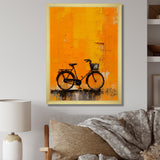 Bicycle Orange Odyssey - Bicycle Canvas Wall Art