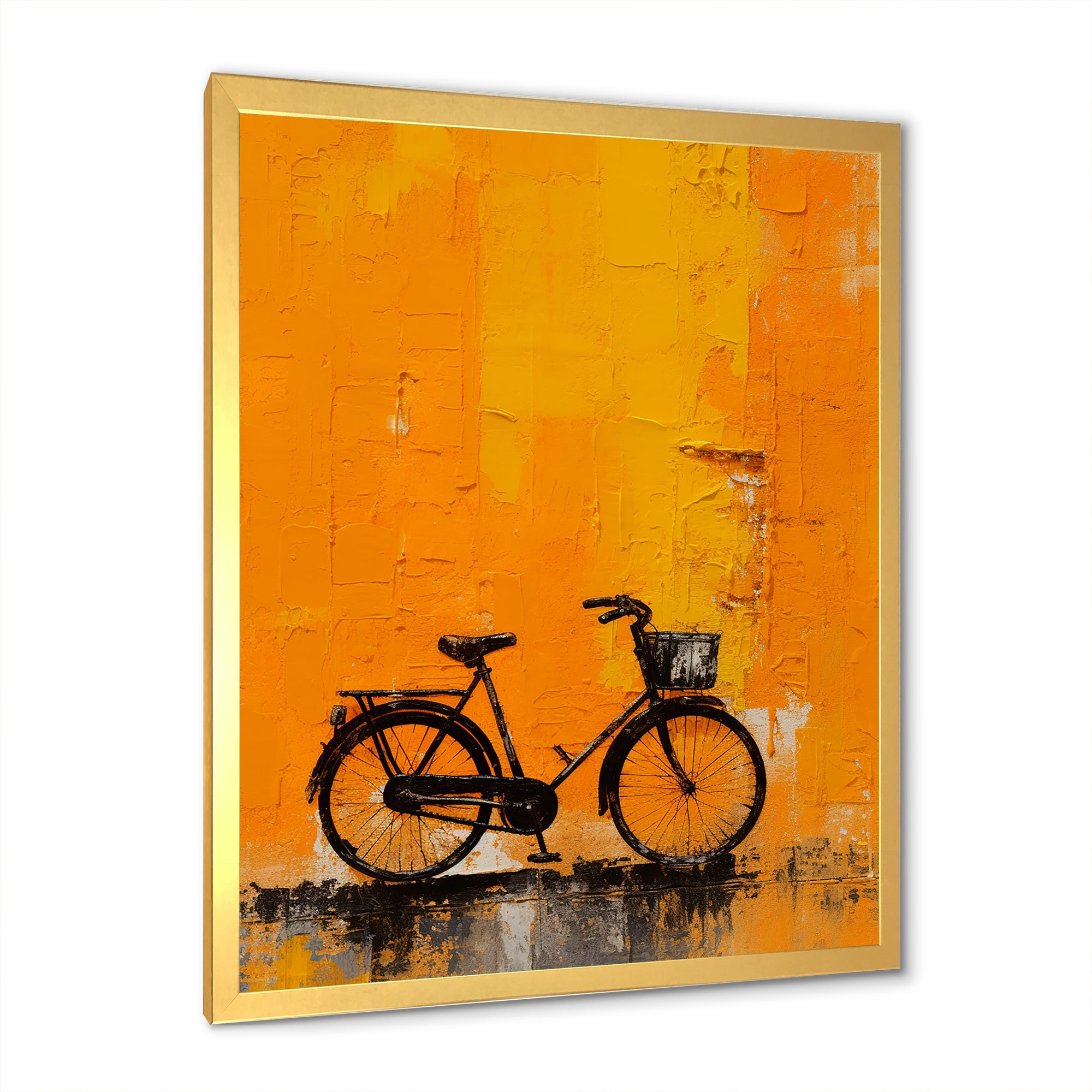 Bicycle Orange Odyssey - Bicycle Canvas Wall Art