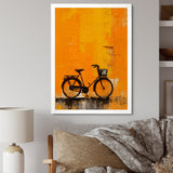 Bicycle Orange Odyssey - Bicycle Canvas Wall Art