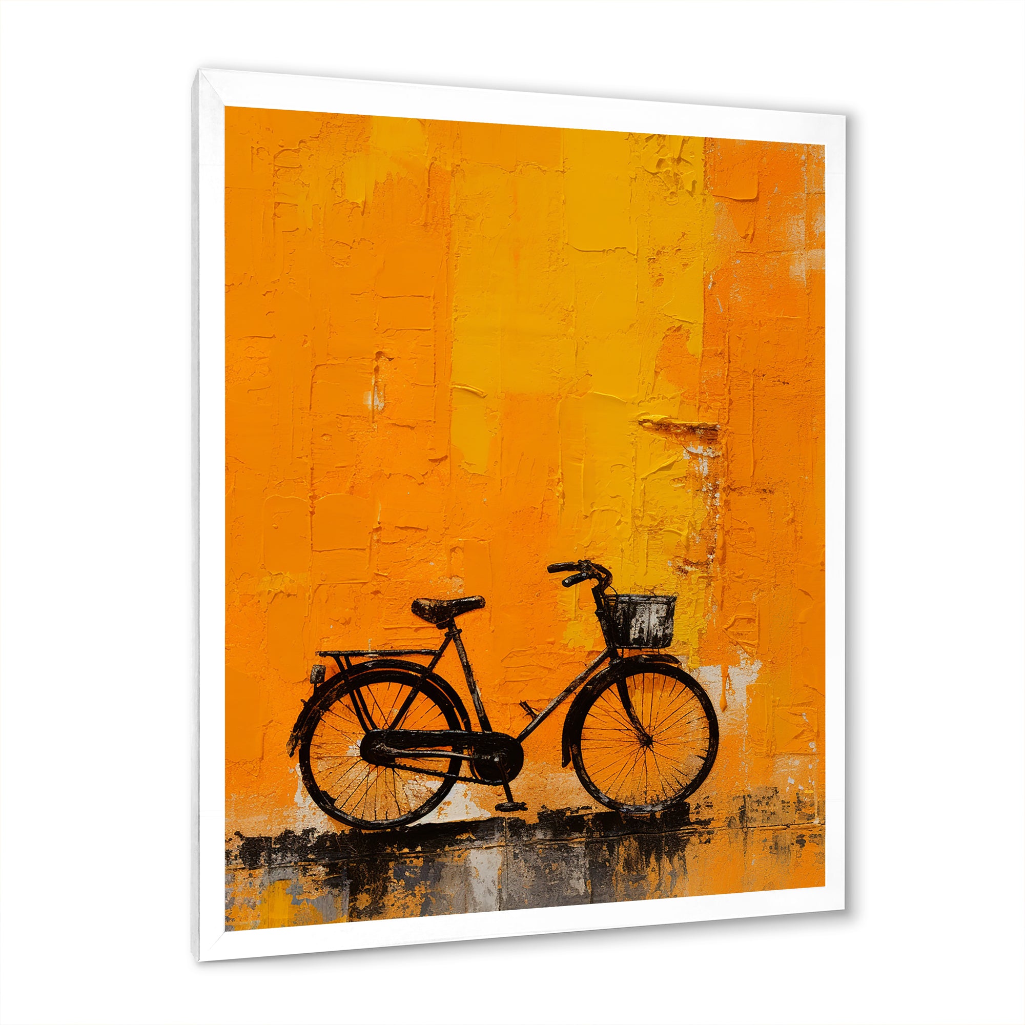 Bicycle Orange Odyssey - Bicycle Canvas Wall Art