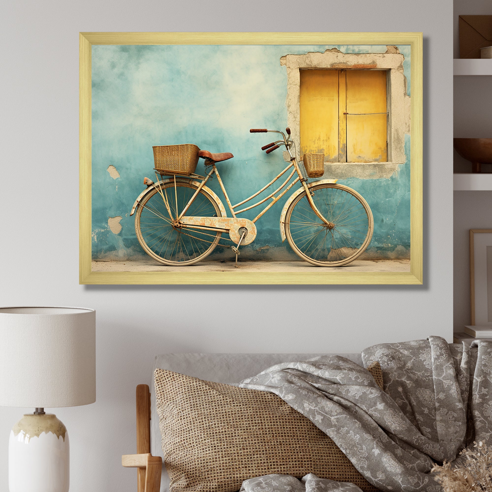 Teal Tour - Bicycle Canvas Wall Art