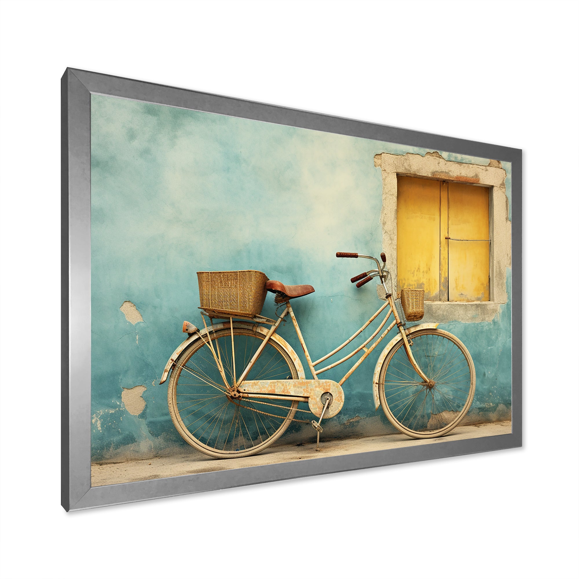 Teal Tour - Bicycle Canvas Wall Art