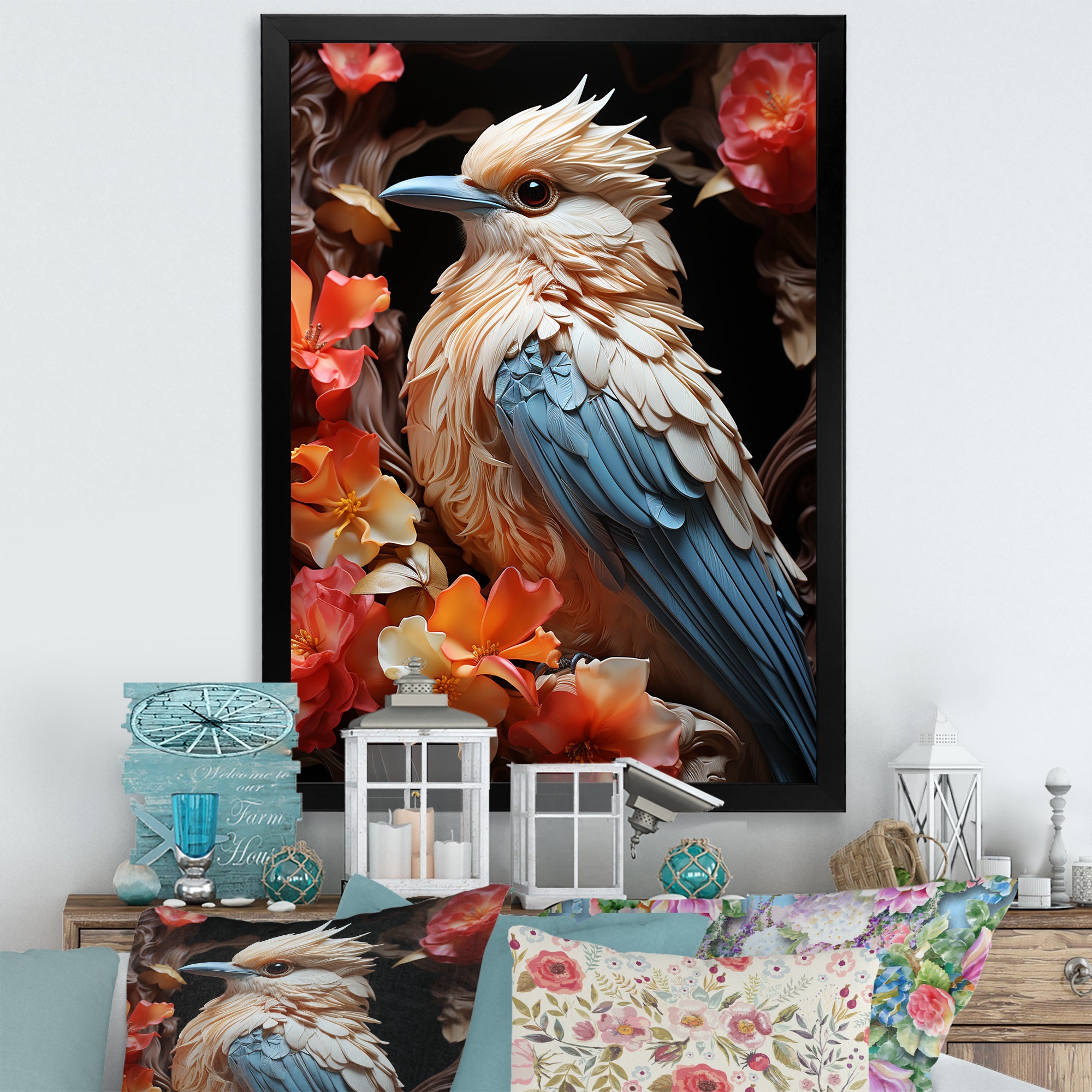 A Pastel Palette Evokes A Feathery Symphony - Bird Wall Art Prints
