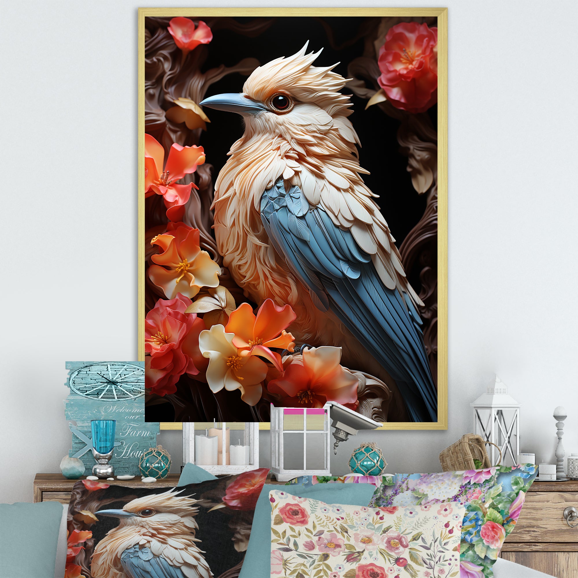 A Pastel Palette Evokes A Feathery Symphony - Bird Wall Art Prints