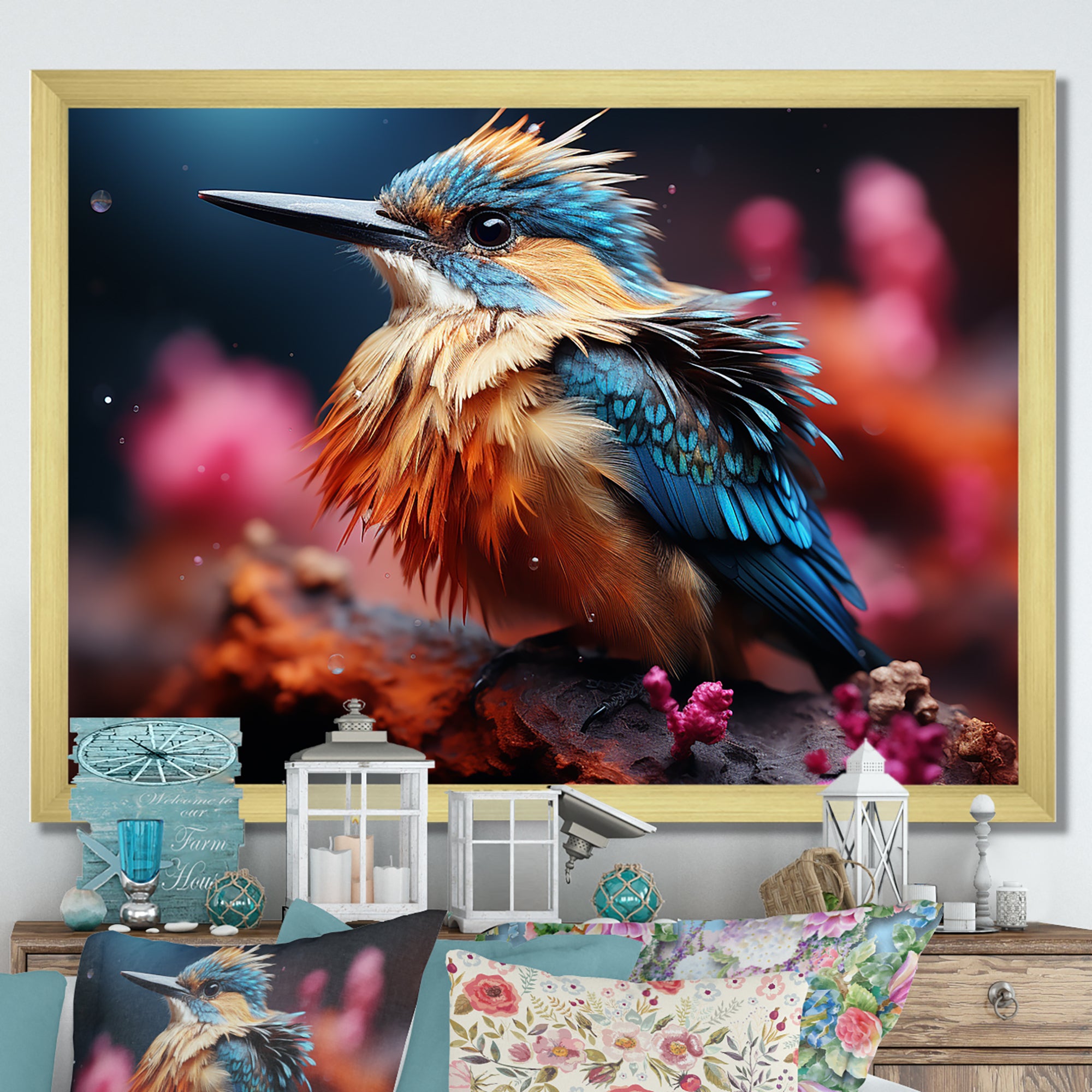 Cosmic Hues Infuse The Birds - Bird Wall Decor