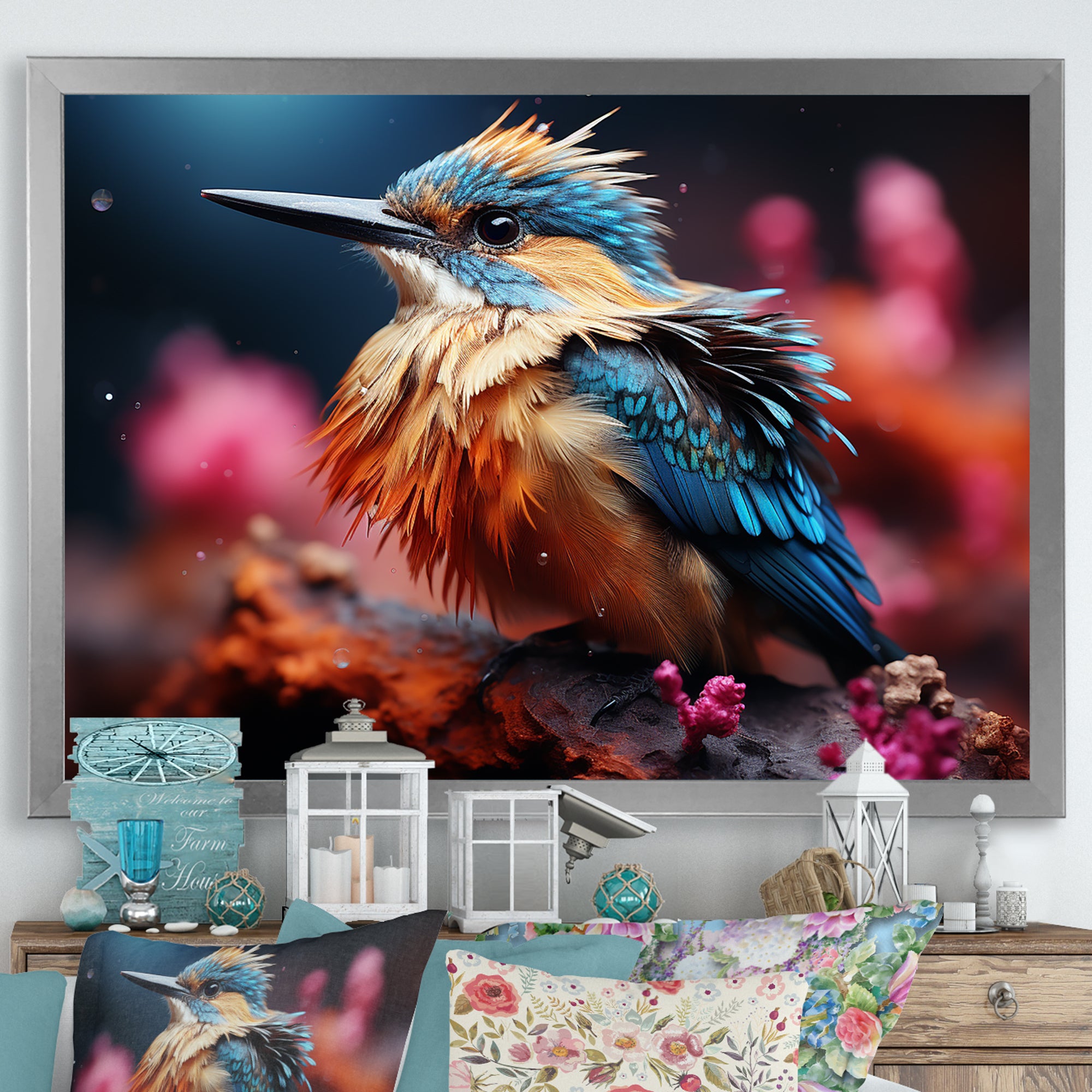 Cosmic Hues Infuse The Birds - Bird Wall Decor