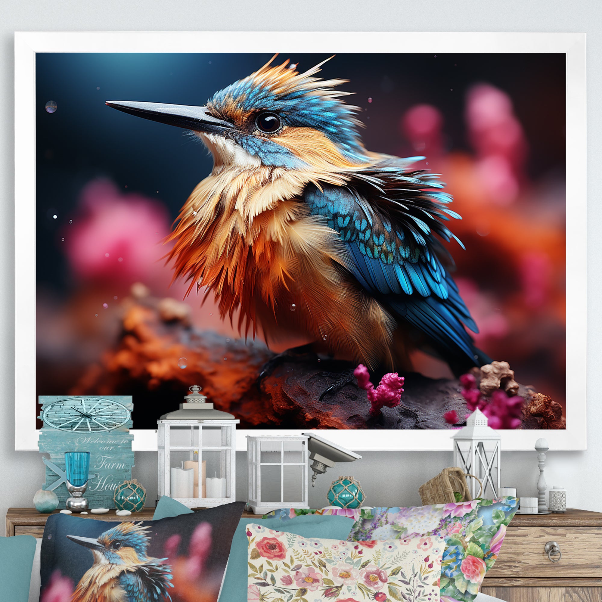 Cosmic Hues Infuse The Birds - Bird Wall Decor