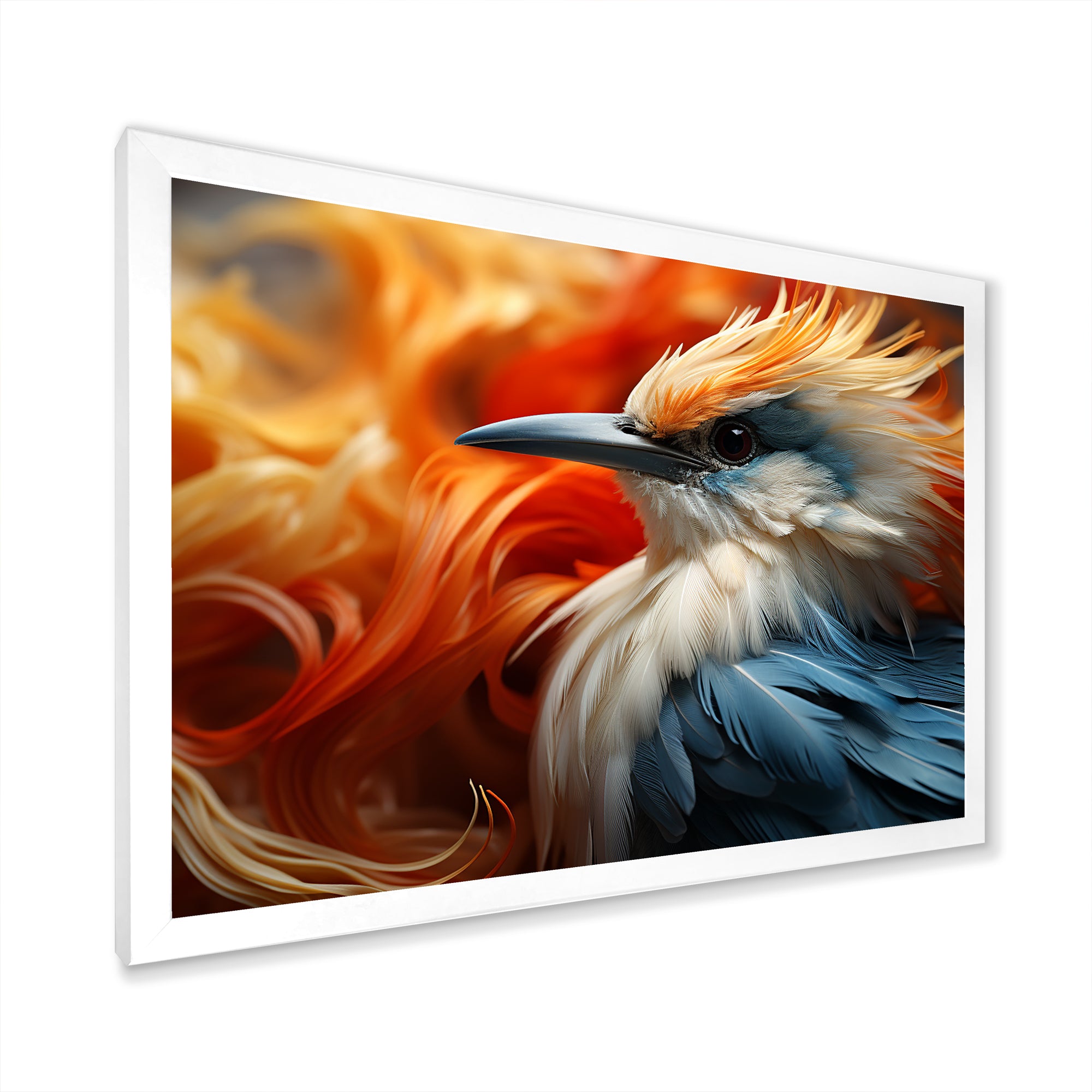 Ethereal Tones Form Abstract Wingspans - Bird Framed Canvas Art