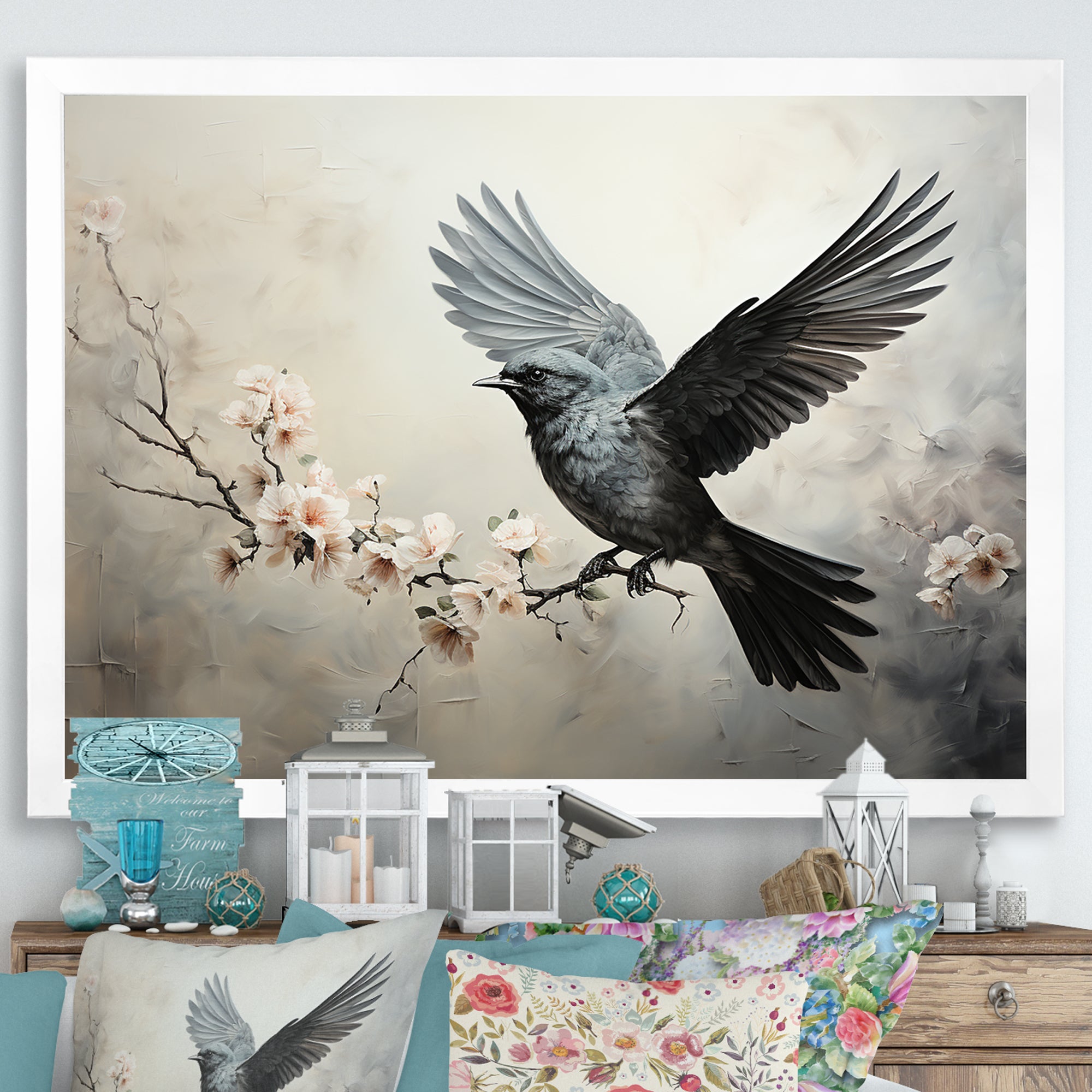 Minimalist Black Flight Of Bird - Bird Wall Art Prints