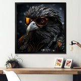 Cool Black Bird Noir Aviators - Bird Living Room Wall Art