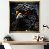 Cool Black Bird Noir Aviators - Bird Living Room Wall Art
