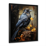Noir Black Shadows Cast A Mysterious Ambiance - Bird Canvas Wall Art