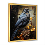 Noir Black Shadows Cast A Mysterious Ambiance - Bird Canvas Wall Art