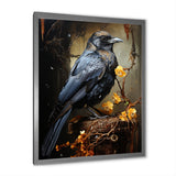 Noir Black Shadows Cast A Mysterious Ambiance - Bird Canvas Wall Art