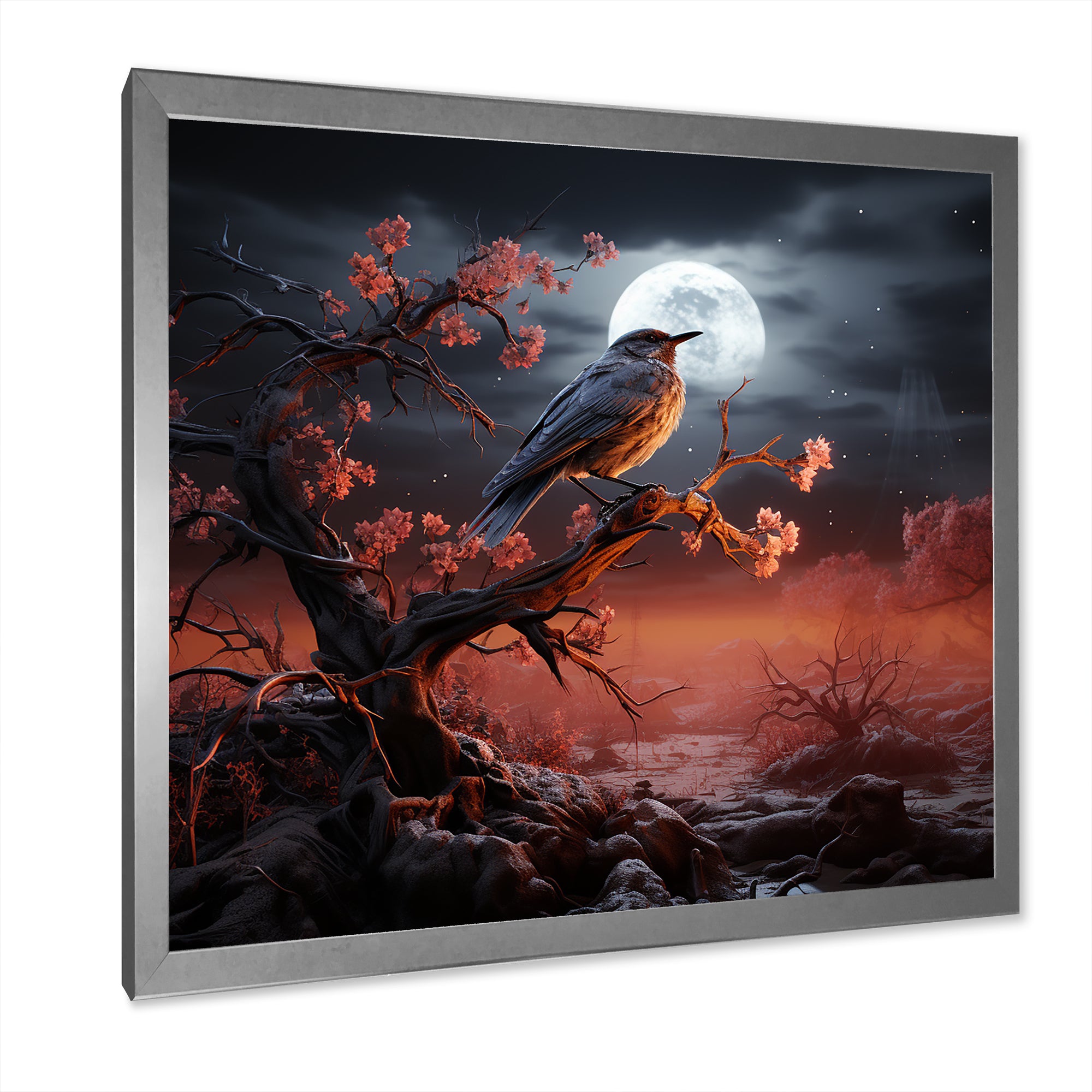 Textured Layers Create Mixed Media Skies - Bird Wall Decor