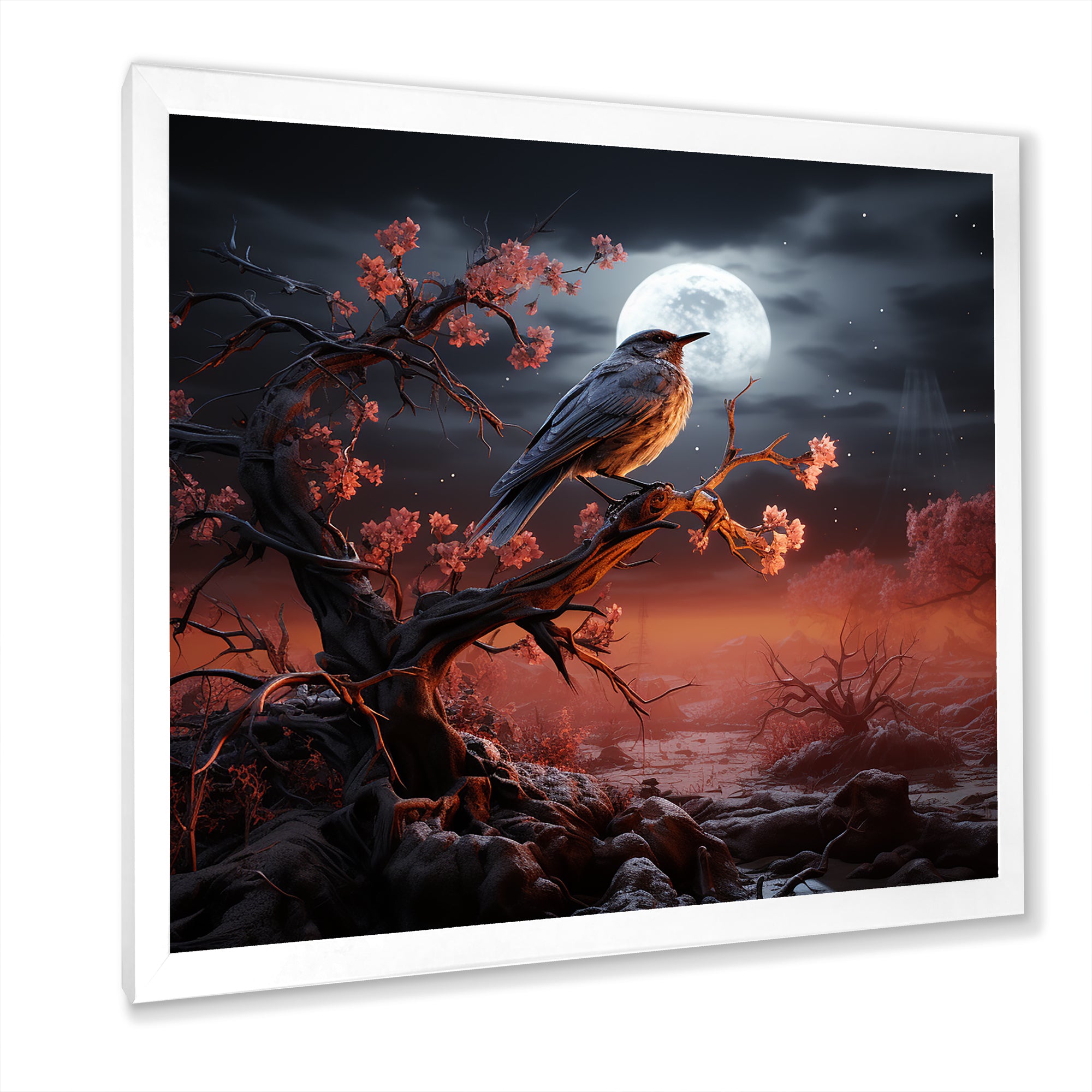 Textured Layers Create Mixed Media Skies - Bird Wall Decor