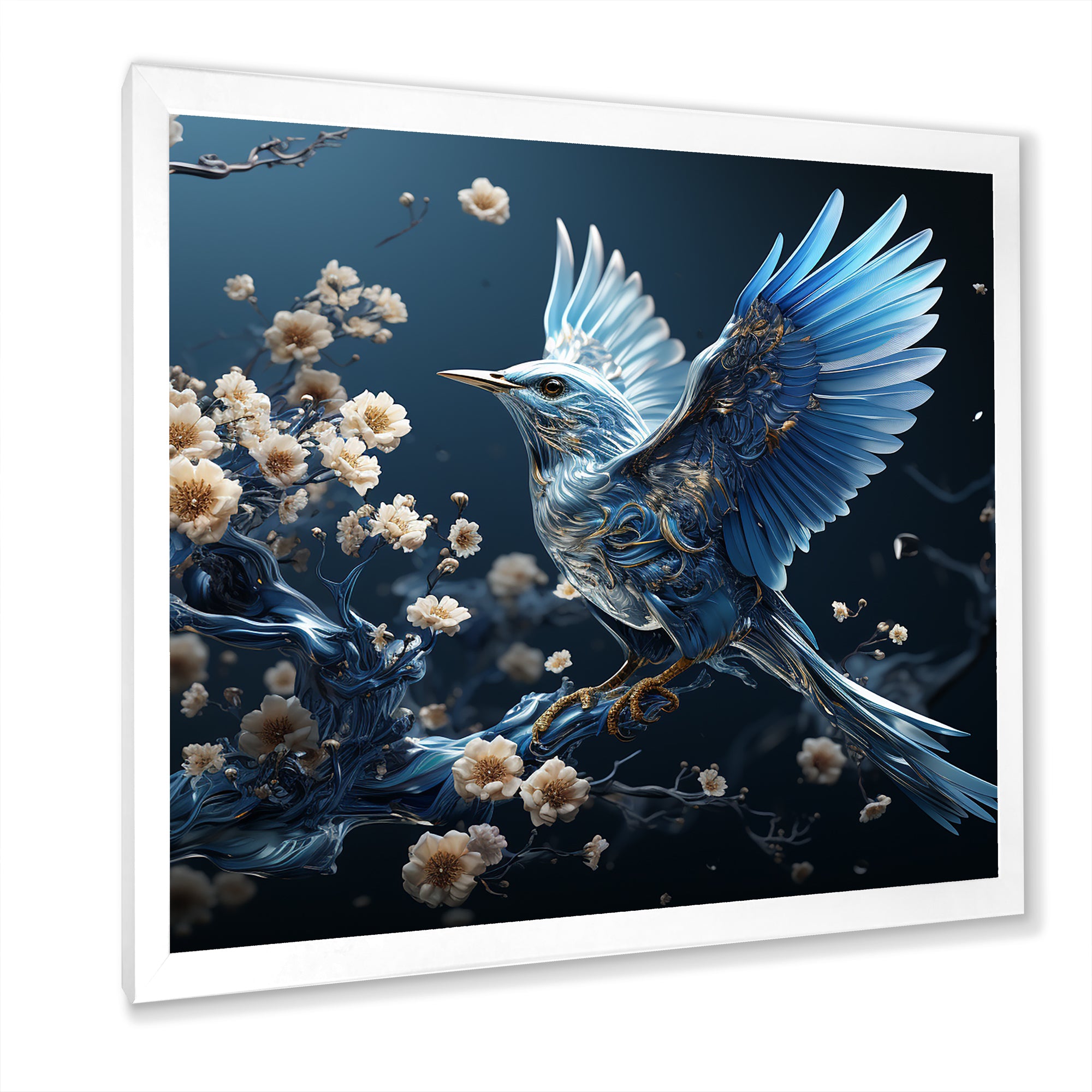 Watery Blues In Capture The Delicate Bird - Bird Home Decor Art