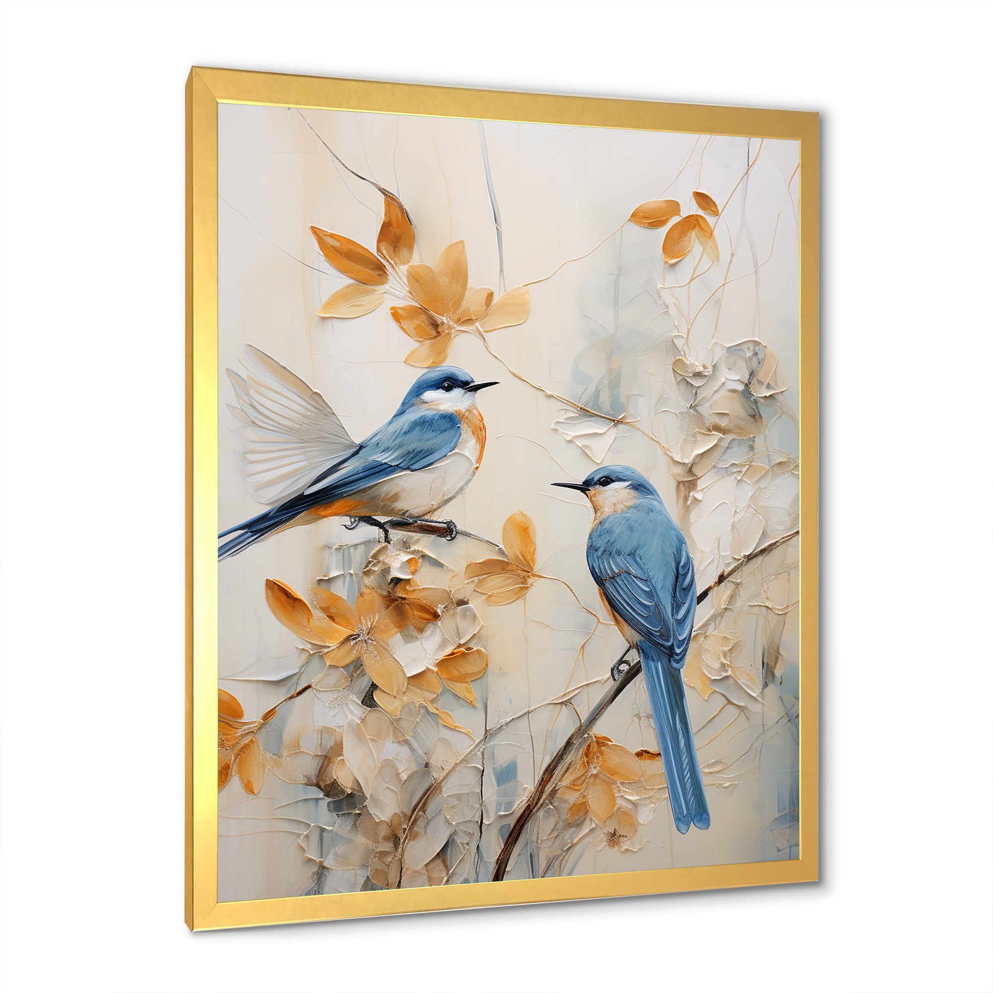 Minimalism Birds Paradise Floral Scenery - Bird Floral Home Decor Art