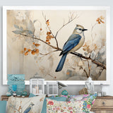 Minimalism Bird On Branch - Bird Floral Wall Decor