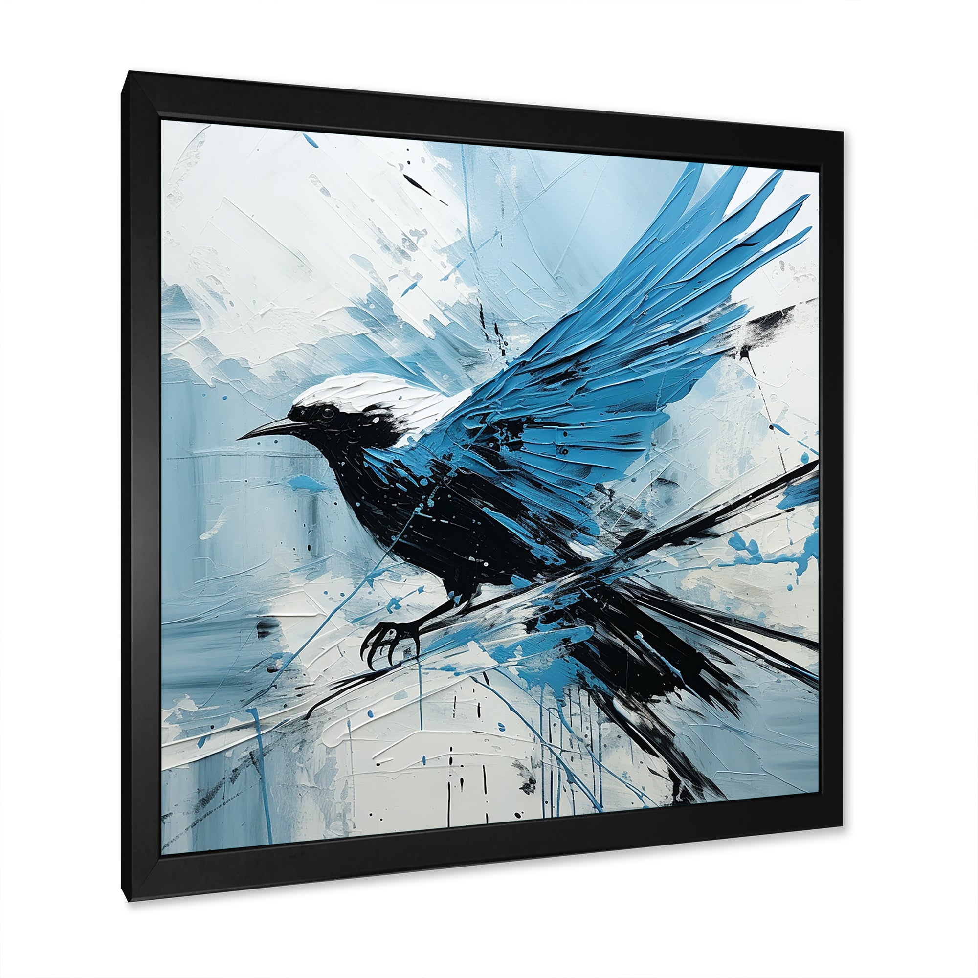Blue Bird In Mix Of Colors - Bird Bedroom Wall Art