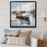 Boat Charm In Winter - Boat Canvas Wall Art