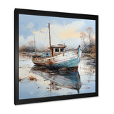 Boat Charm In Winter - Boat Canvas Wall Art