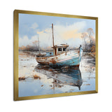 Boat Charm In Winter - Boat Canvas Wall Art