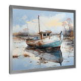 Boat Charm In Winter - Boat Canvas Wall Art
