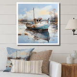 Boat Charm In Winter - Boat Canvas Wall Art