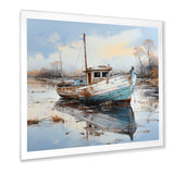 Boat Charm In Winter - Boat Canvas Wall Art