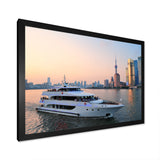 Yacht In Shanghai Bay - Boat Canvas Wall Art
