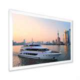 Yacht In Shanghai Bay - Boat Canvas Wall Art