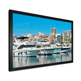 Boats Docked At Port Alicante Spain - Boat Canvas Wall Art