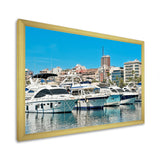 Boats Docked At Port Alicante Spain - Boat Canvas Wall Art