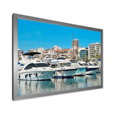 Boats Docked At Port Alicante Spain - Boat Canvas Wall Art