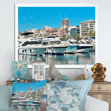 Boats Docked At Port Alicante Spain - Boat Canvas Wall Art