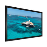 Luxury Yacht On Open Water Adventure - Boat Canvas Wall Art