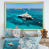 Luxury Yacht On Open Water Adventure - Boat Canvas Wall Art