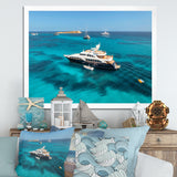 Luxury Yacht On Open Water Adventure - Boat Canvas Wall Art