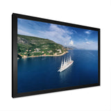 Cruise Ship With Sails In Croatia - Boat Canvas Wall Art