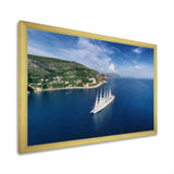 Cruise Ship With Sails In Croatia - Boat Canvas Wall Art