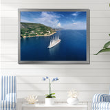 Cruise Ship With Sails In Croatia - Boat Canvas Wall Art