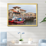 Fishing Boats At Spanish Port Comilla's Cantabria - Boat Fishing Canvas Wall Art