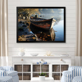 Sailing Charm In The Morning Mist - Boat Sailing Canvas Wall Art