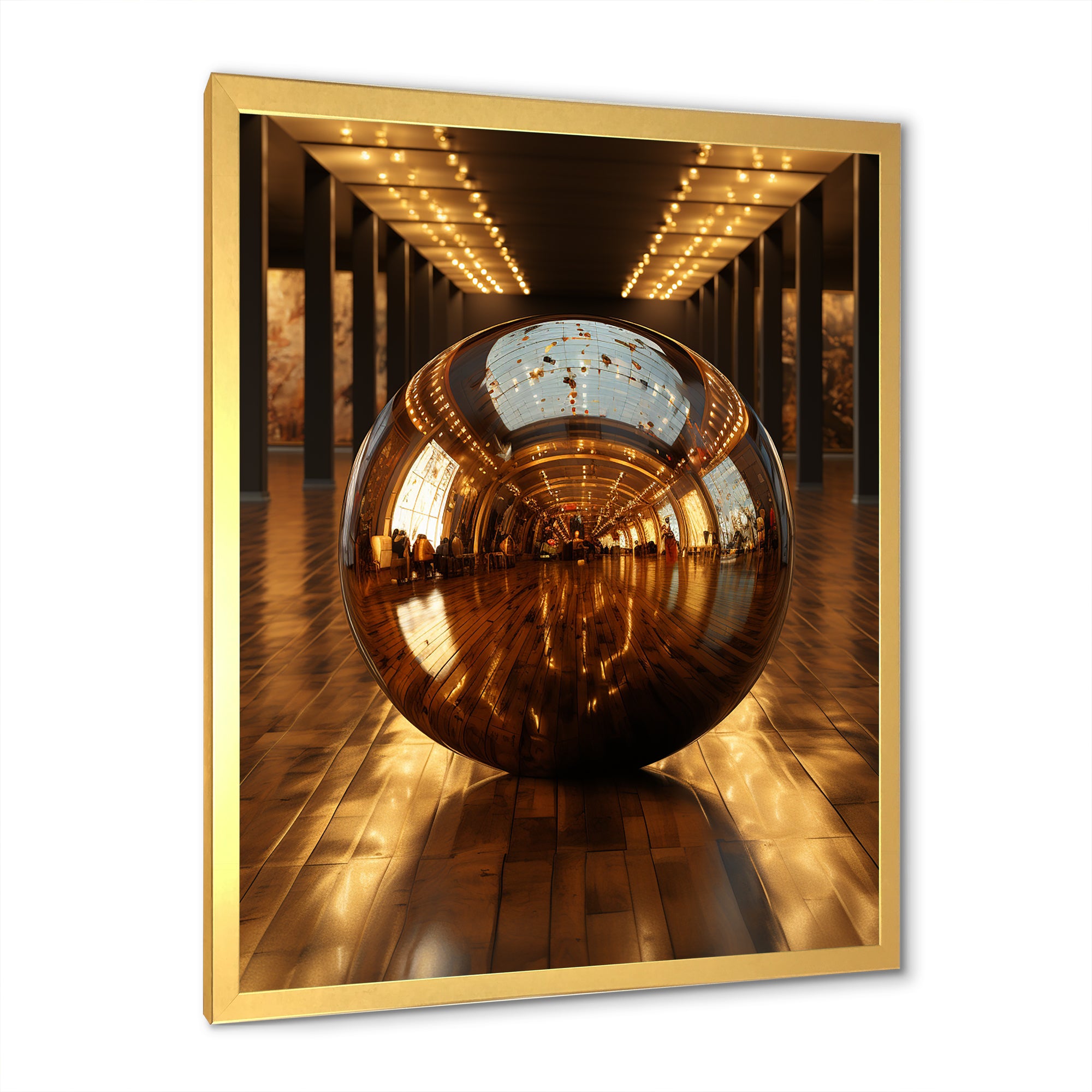 Bronze Bowling Reflections - Bowling Canvas Wall Art