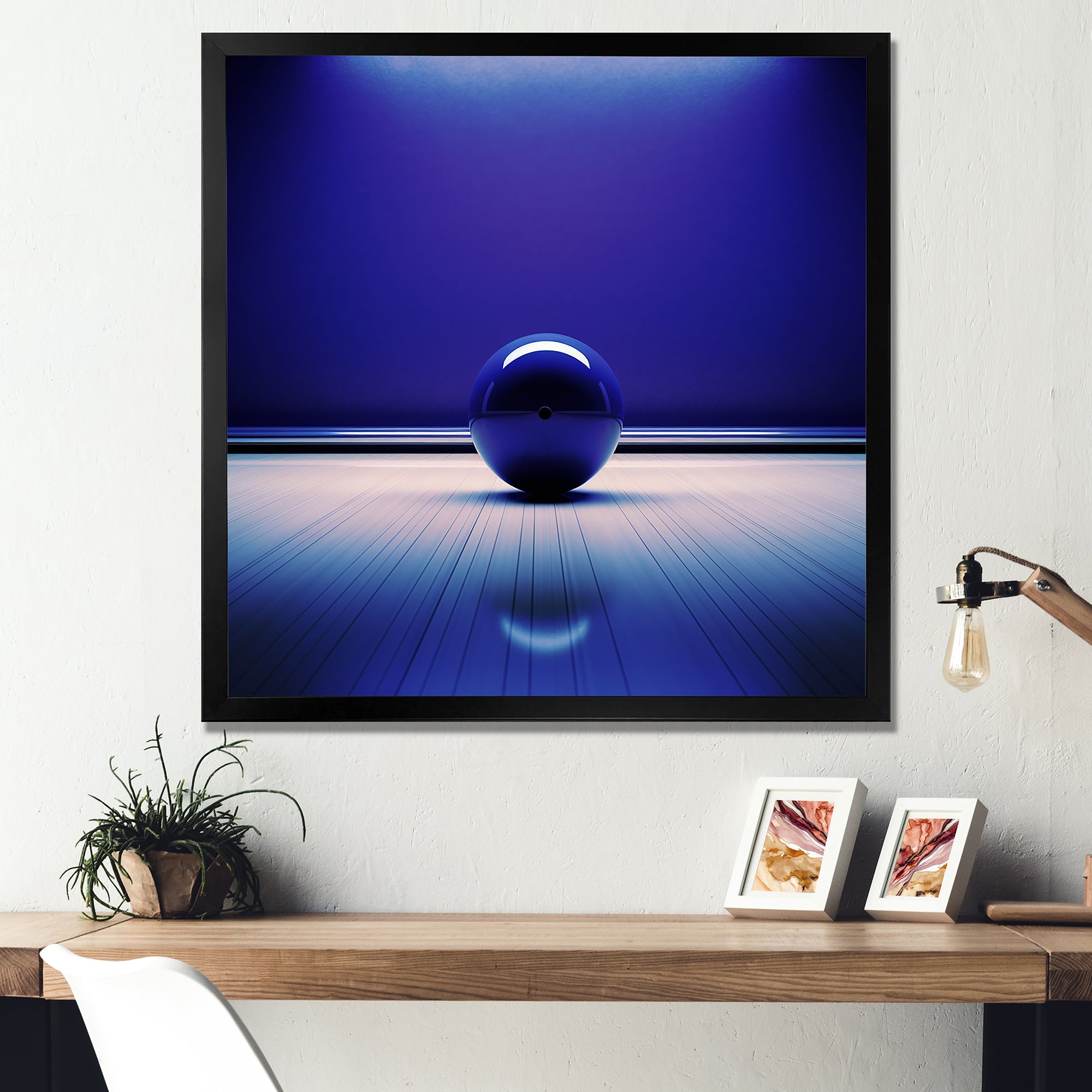 Bowling Indigo Impact - Bowling Canvas Wall Art